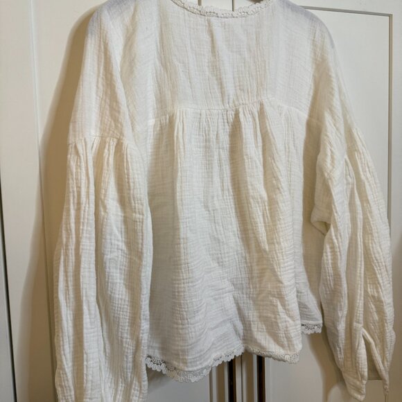 Anthropologie White Lace Blouse - Picture 6 of 6